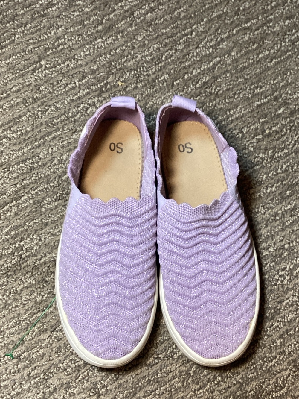 SO Lavender Slip-On Knit Sneakers for Kids